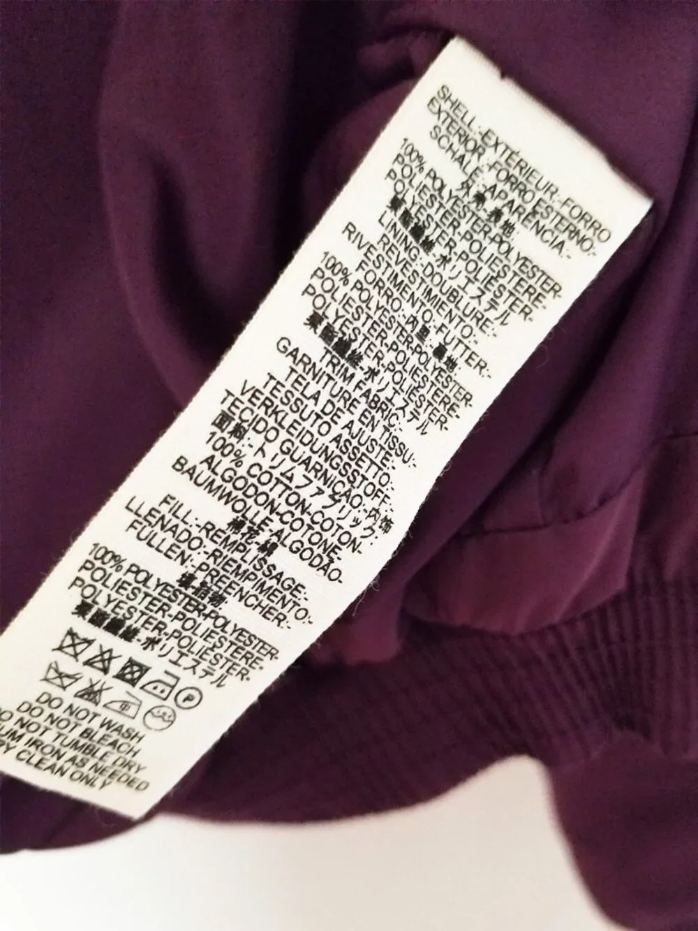 NEW Free People Heidi Ski Puffer Jacket XS in Wine Purple Retro Colorblock $128